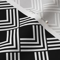 Black and White Geometric Weave