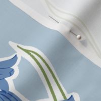 Bluebell Stripe Light Blue Medium