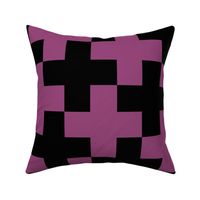 Counterchanged Crosses in Violet Purple and Black
