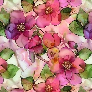 Apple Blossom using Alcohol Ink from Michigan