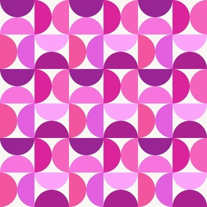 Mid-Century Shapes - Pink Medium