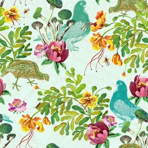 Spring floral with birds