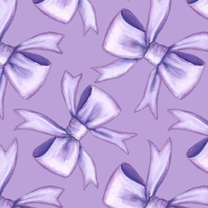 Large lilac bows on lilac background