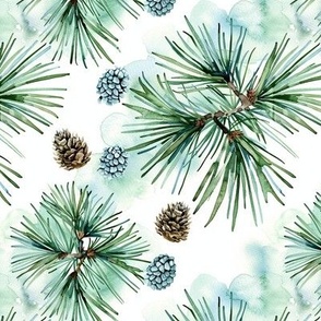Watercolor Eastern White Pine