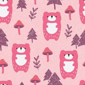 large forest bears / pink