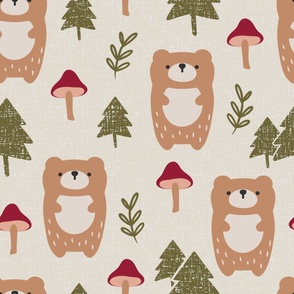 large forest bears / light taupe
