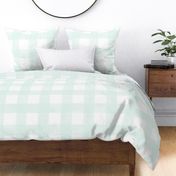 (L) Watercolor Gingham Plaid in Light Teal