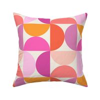 Mid-Century Shapes - Pink & Orange Large