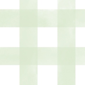 (L) Watercolor Gingham Plaid in Light Green