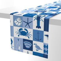 Coastal Lobster Blue Tiles