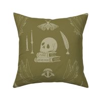 Skull And Ravens Damask