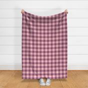 large buffalo plaid / plum pink