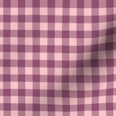 small buffalo plaid / plum pink