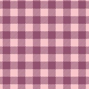 small buffalo plaid / plum pink