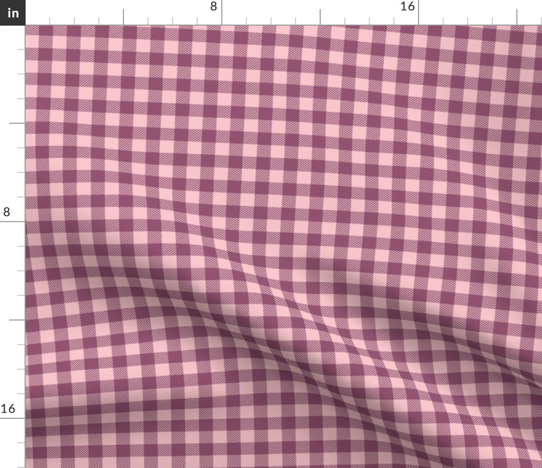 small buffalo plaid / plum pink