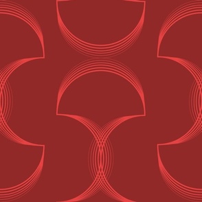 (L) Modern Geometric - Burgundy Red Crimson Wallpaper Monochrome Monochromatic Sophisticated Minimalist Elegant