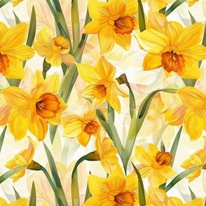 Yellow Daffodil, Floral Watercolor