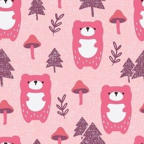 small forest bears / pink