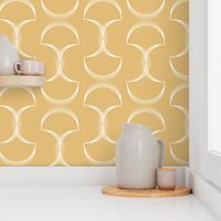 (L) Modern Geometric - Golden Honey Yellow Amber Wallpaper Monochrome Monochromatic Sophisticated Minimalist Elegant