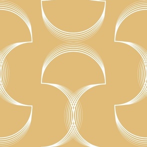 (L) Modern Geometric - Golden Honey Yellow Amber Wallpaper Monochrome Monochromatic Sophisticated Minimalist Elegant