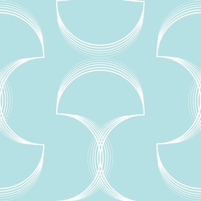 (L) Modern Geometric - Light Blue Sky Coastal Wallpaper Monochrome Monochromatic Sophisticated Minimalist Elegant