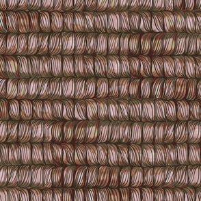 Jute weave Hand Drawn Stitches with transparent watercolor-Medium Scale  Brown Earth Tones Neutrals.