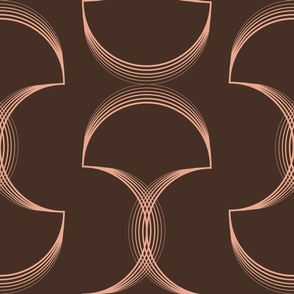 (L) Modern Geometric - Mahogany Brown Wallpaper Monochrome Monochromatic Earth Tones Sophisticated Minimalist Elegant