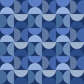 Mid-Century Shapes - Blue Medium