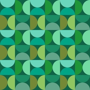 Mid-Century Shapes - Green Medium