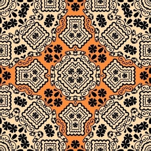 beautiful black and brown ornament for upholstery fabric