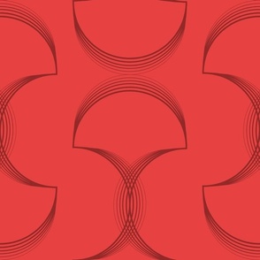(L) Modern Geometric - Monochromatic Red Crimson Burgundy Wallpaper Monochrome Sophisticated Minimalist Elegant