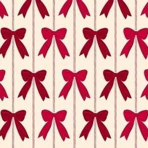 Red Christmas Ribbon Bows