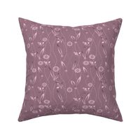 solid pink floral pattern retro decor