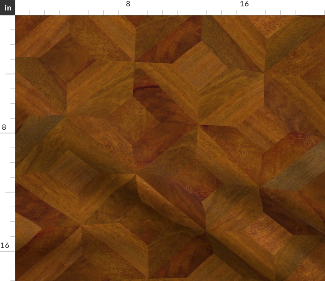 Woodgrain Parquetry {Mahogany} large