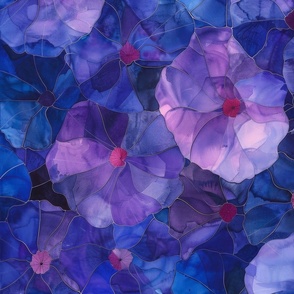 Morning Glories in Blue and Lavender