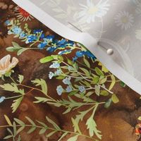 Morning Serenity: Watercolor Cottagecore Breakfast Wildflower Coffee Print