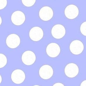 Large White Polka Dots on Lavender 