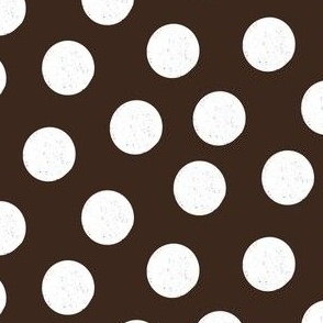 Large WhitePolka Dots on Dark Chocolate