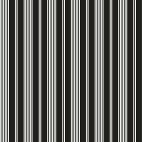 Large - Vertical Ivy Stripes - Midnight Black - Platinum Grey