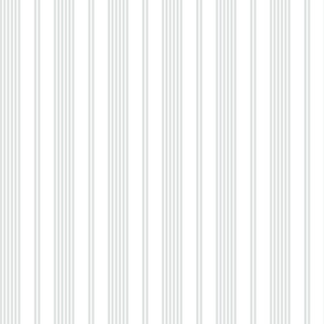 Large - Vertical Ivy Stripes - Platinum Grey - White