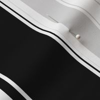 Large - Vertical Balanced Stripes - Black and White