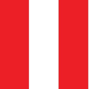 Large - 6" wide Awning Stripes - Crimson Red - White
