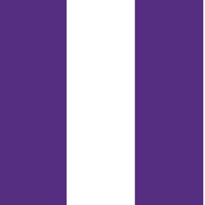 Large - 6" wide Awning Stripes - Violet Purple - White