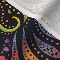 Celestial Paisley Dreams: Luminous Paisley on Midnight Canvas