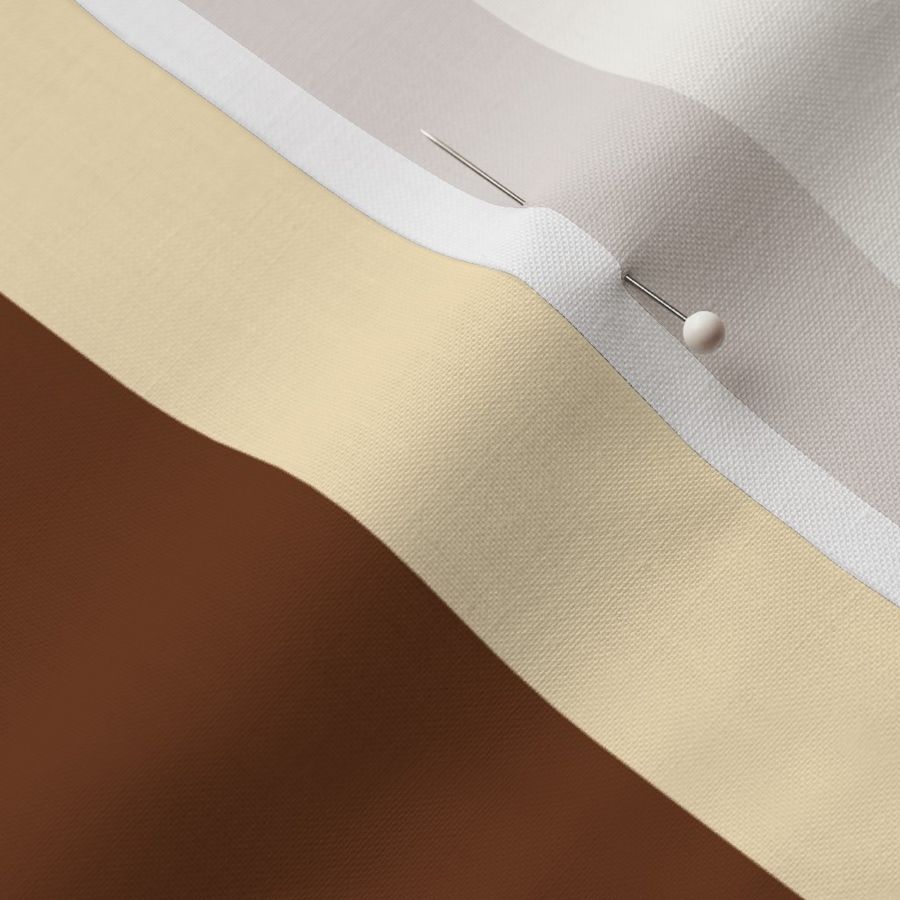 Small - 2" wide Awning Stripes - Chocolate - Vanilla