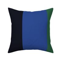 Large - 8" wide Awning Stripes - Noir Black - Cobalt Blue - Moss Green