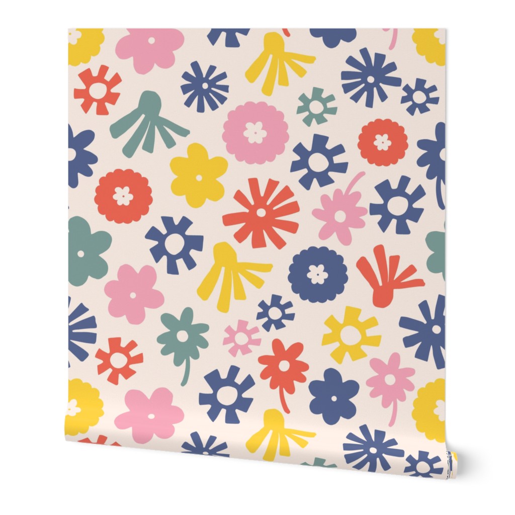 Party! Abstract Modern Florals in Multi-colors - JUMBO