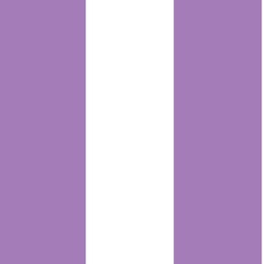 Large - 6" wide Awning Stripes - Amethyst - White