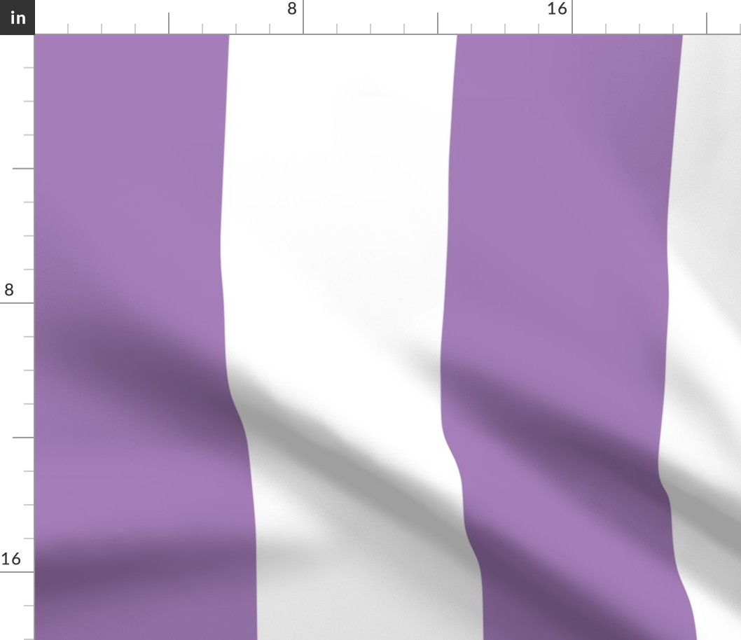 Large - 6" wide Awning Stripes - Amethyst - White