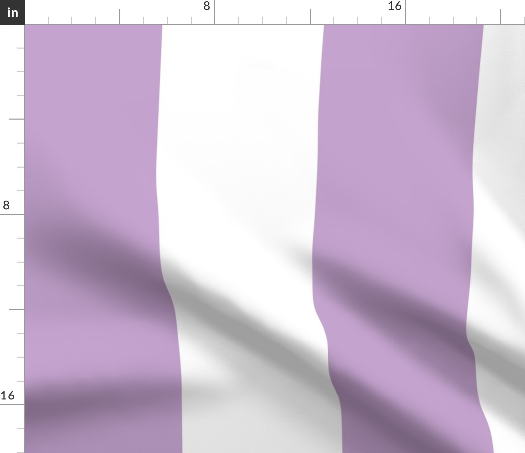Large - 6" wide Awning Stripes - Lilac - White